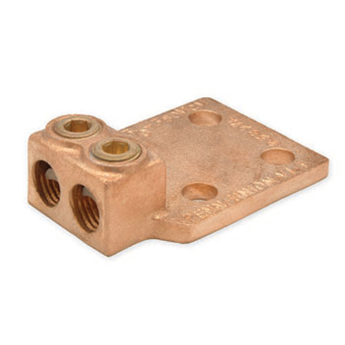 Penn Union Bronze Vi-Tite Terminal Lug For Two Copper Conductors Four Hole Tongue 1000 Kcmil To 1500 Kcmil (VL221926)