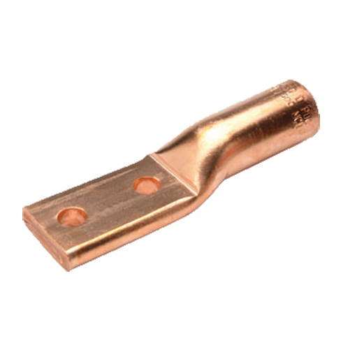 Penn Union Copper Compression Lug Heavy Duty Long Barrel Two Hole Tongue Closed Transition 250 kcmil Copper 2 Sol./2 Str. (HBBLU2DGND)