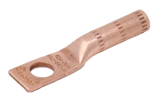 Penn Union Copper Compression Lug Long Barrel Blank Tongue Closed Transition 1750 kcmil Tin Plated 6 Sol./6 Str. Conductor Size (BBLU6S1GNDTN)