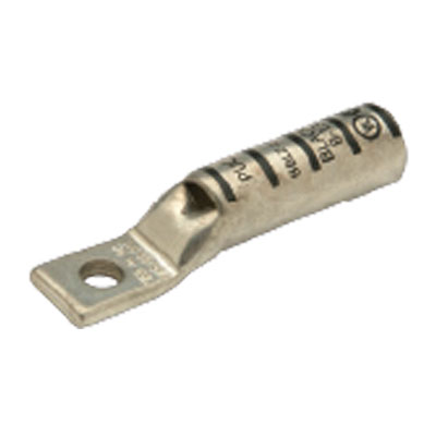 Penn Union Copper Compression Lug Long Crimp Area One Hole Narrow Tongue With Inspection Window 2/0 AWG (BBLZ2/0S3NT)