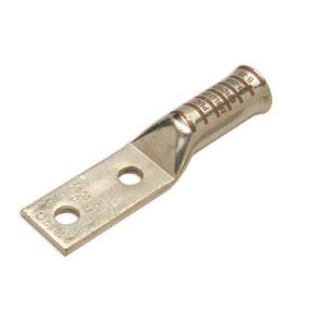 Penn Union Copper Compression Lug Long Flared Crimp Area Two Hole Tongue With Closed Transition 3/0 AWG (BBLU3/0DFL)