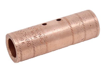 Penn Union Copper Compression Splice Long Barrel 250 kcmil Tin Plated 2 Sol./2 Str. Conductor Size (HBCU2GNDTN)