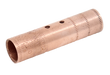 Penn Union Copper Long Barrel Tin Plated Crimp Splice with a 2 AWG Conductor Size used for Grounding Applications (BBCU2GNDTN)