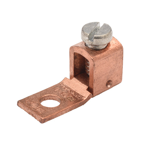 Penn Union Copper Mechanical Lug - One Hole Straight Tongue 14 Str. To 6 Str. Copper (SLS35)
