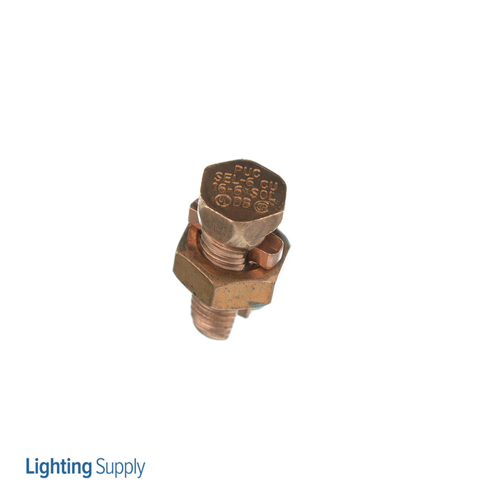 Penn Union Copper Split Bolt Connector For Two Or Three Conductors - 10 Sol. To 6 Sol. (Equal Main And Tap) (SEL6)