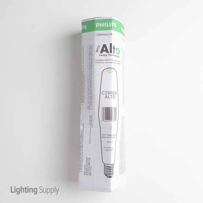 Philips 467217 SON 250W E39 ED58 CL SL/12 250W ED18 High Pressure Sodium 2100K Mogul E39 Base Clear Bulb S50/O (928601139490)