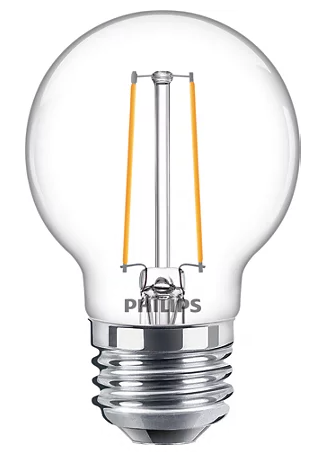 Philips 3.8G16.5PER927-922FRGE26WGX2PFT20 564591 LED G16.5 Lamp 3.8W 120V 2200K-2700K Warm Glow 350Lm 300 Degree Beam 90 CRI E26 Base Frosted (929002205423)