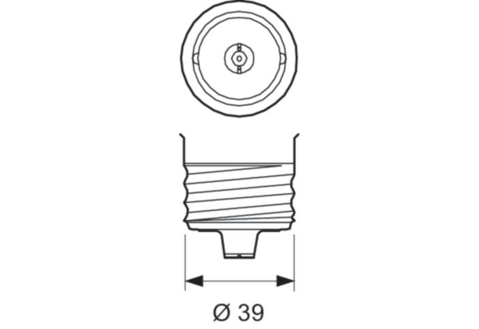 Philips 34GC/LED/830/ND EX39 BB 6/1 34W LED Glass HID Lamp 3000K 5000Lm 300 Degree Beam Angle 80 CRI 120-277V EX39 Base Frosted Non-Dimmable (929003508304)