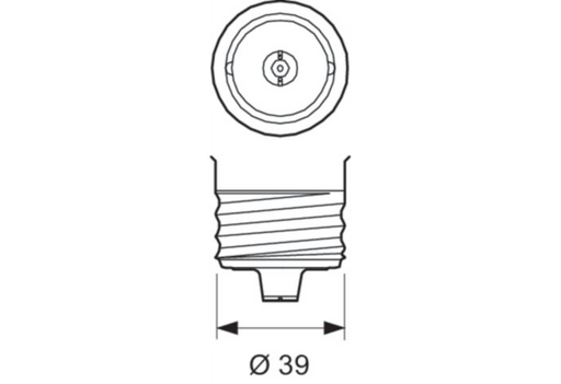 Philips 34GC/LED/840/ND EX39 BB 6/1 34W LED Glass HID Lamp 4000K 5000Lm 300 Degree Beam Angle 80 CRI 120-277V EX39 Base Frosted Non-Dimmable (929003508404)
