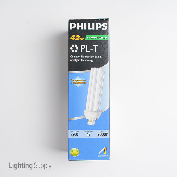 Philips 149021 42W PL Triple Tube Compact Fluorescent 3500K 124V 82 CRI 4-Pin GX24Q-4 Plug-In Base Bulb (PL-T42W/835/4P/A/ALTO)