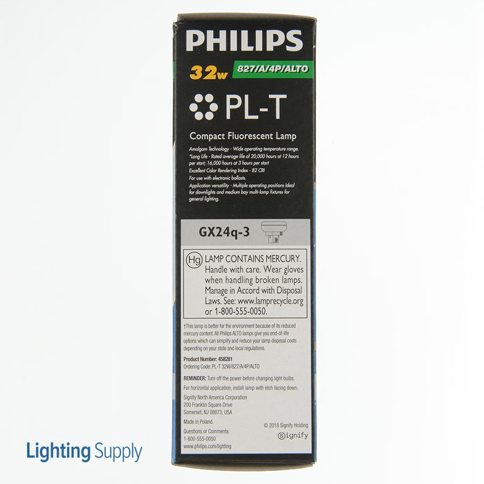 Philips 458281 Pl-T 32W 827 A 4 Pins Alto (927911082750)