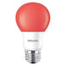 Philips 463273 8A19 LED Red P Non-Dimmable 120V 1Fb (929001997805)