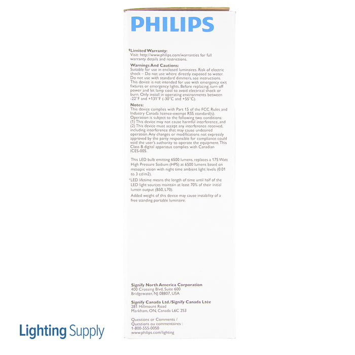Philips 564187 LED Corn Cob Lamp 45W 6500Lm 100-277V EX39 Base 4000K 80 CRI (929002999304)