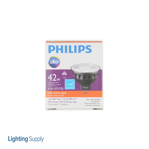 Philips 573550 6.3W MR16 LED Lamp 470Lm 2700K 12V 90 CRI GU5.3 Base (#929003080504)