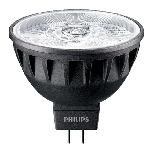 Philips 573568 6.3W LED MR16 Lamp 3000K 470Lm 90 CRI GU5.3 Dimmable Base 12V 35 Degree Beam Angle (929003080604)