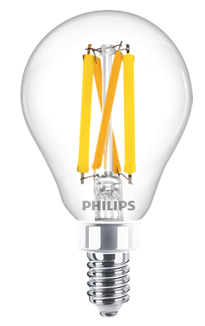 Philips 5A15/PER/UD/CL/G/E12/WGD 6/2PF T20 564450 LED A15 Lamp 5W 120V 2200K-2700K Warm Glow 450Lm 300 Degree Beam 95 CRI E12 Base Clear (929002986803)