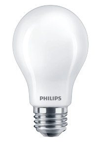 Philips 9.5A19/LED/930/FR/Glass/E26/DIM 1FB T20 578591 LED A19 Lamp 9.5W 120V 3000K White 1100Lm 320 Degree Beam 90 CRI E26 Base Frosted (929003498004)