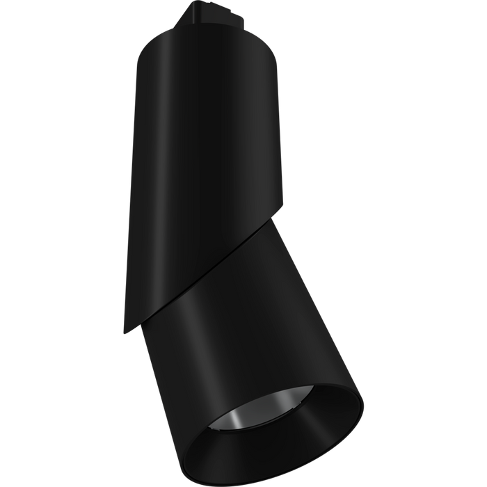 RAB PIVOT Track Light Wattage/CCT Selectable 20W/15W/10W 2700K/3000K/3500K/4000K/5000K H-Track Mount 24 Degree Beam Angle Black 120V (PIVOTL24DB)