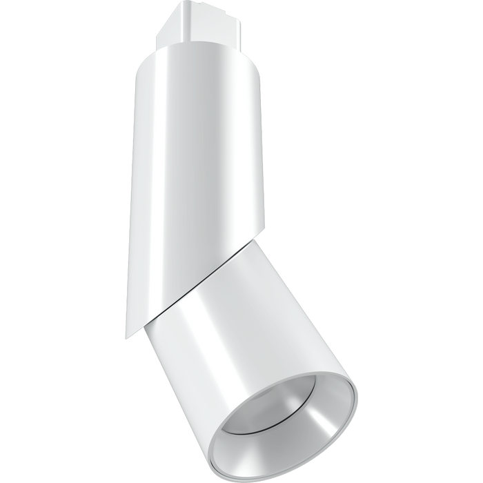 RAB PIVOT Track Light Wattage/CCT Selectable 10W/8W/6W 2700K/3000K/3500K/4000K/5000K H-Track Mount 24 Degree Beam Angle White 120V (PIVOTM24D)