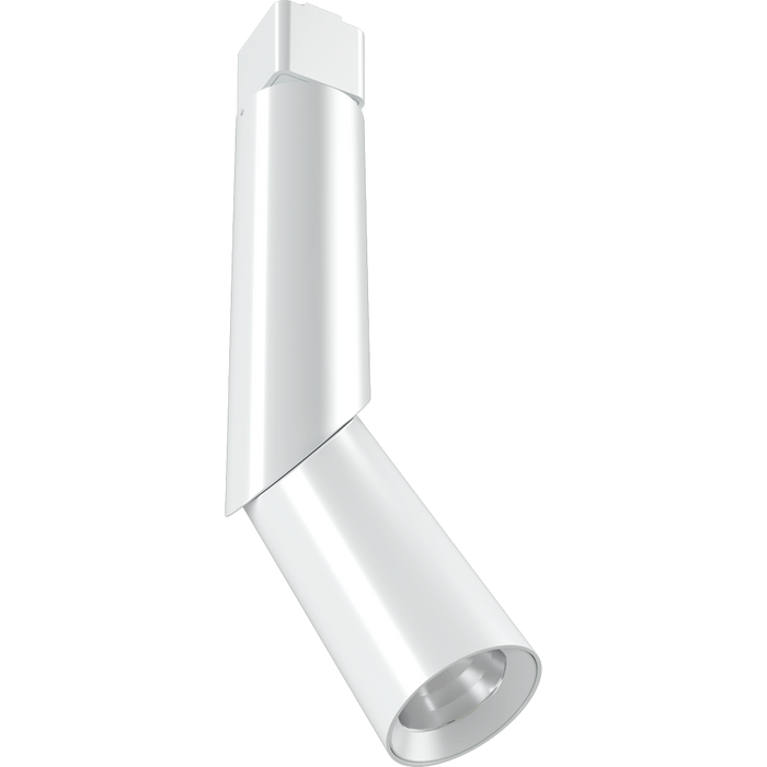 RAB PIVOT Track Light 8W CCT Selectable 3000/4000/5000K H-Track Mount 24 Degree Beam Angle White 120V (PIVOTS24D)