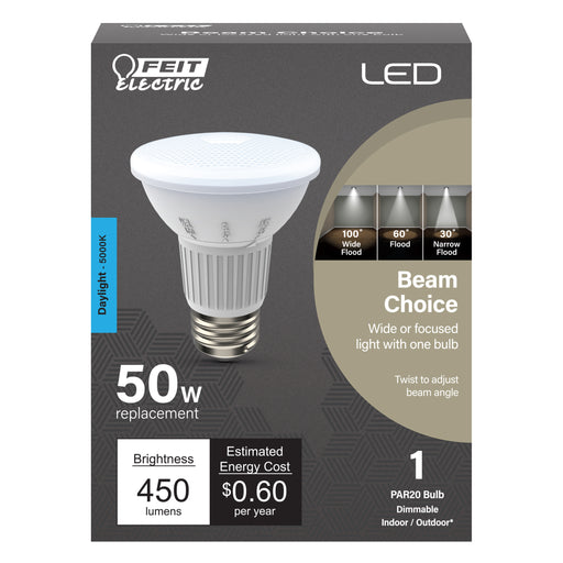 Feit Electric 5W [50W Equivalent] Daylight 5000K PAR20 Dimmable BeamChoice LED Light Bulb (PAR20/ADJ/950CA)