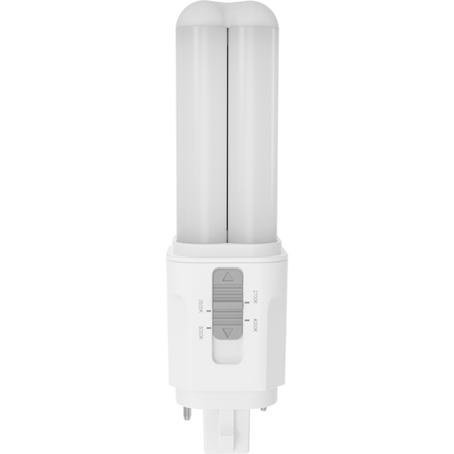 RAB LED PLC Omnidirectional Lamp GX32D Base 5.5W CCT Selectable 2700K/3000K/3500K/4000K 120-277V Type A/B (PLC-5-O-8FA-HYB-G24D)