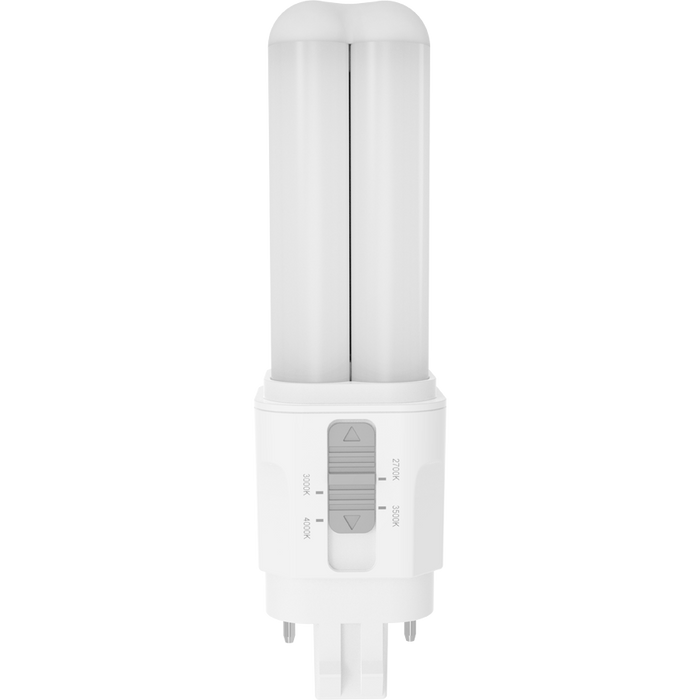 RAB LED PLC Omnidirectional Lamp GX23 Base 5.5W CCT Selectable 2700K/3000K/3500K/4000K 120-277V Type A/B (PLC-5-O-8FA-HYB-GX23)