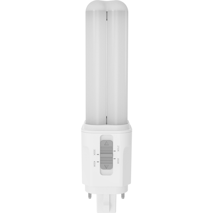 RAB LED PLC Omnidirectional Lamp G24Q Base 7W CCT Selectable 2700K/3000K/3500K/4000K 120-277V Type A/B (PLC-7-O-8FA-HYB-G24Q)