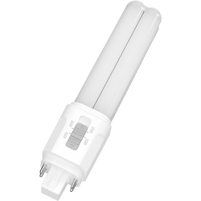 RAB LED PLC Omnidirectional Lamp G24Q Base 7W CCT Selectable 2700K/3000K/3500K/4000K 120-277V Type A/B (PLC-7-O-8FA-HYB-G24Q)