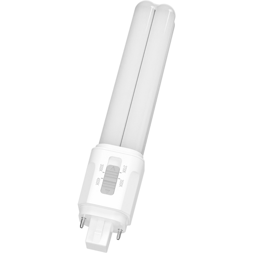 RAB PLC LED Lamp Omni Type A+B 9W CCT Selectable 2700K/3000K/3500K/4000K G24D Base Cap (PLC-9-O-8FA-HYB-G24D)