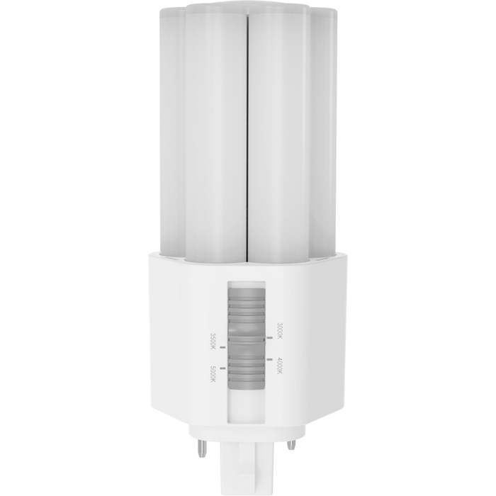 RAB 7W LED PLT Triple Tube GX24d Base CCT Selectable 2700K/3000K/3500K/4000K 120-277V Type B (PLT-7-O-8FA-BYP)