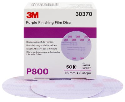 3M - 30370 Hookit Purple Finishing Film Abrasive Disc 260L 30370 3 Inch P800 (7100122788)