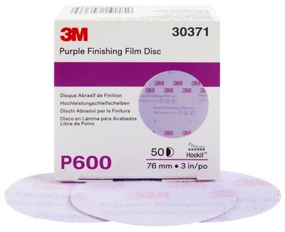 3M - 30371 Hookit Purple Finishing Film Abrasive Disc 260L 30371 3 Inch P600 (7100122790)