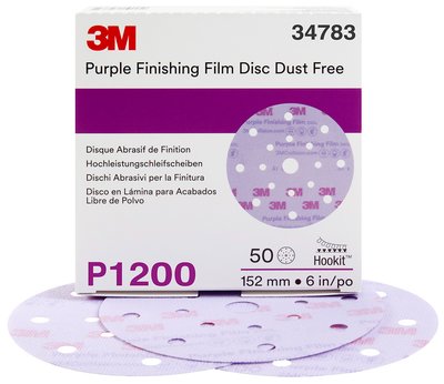 3M - 34783 Hookit Finishing Film Disc Dust-Free 34783 6 Inch 17H P1200 (7100122787)