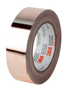 3M - 49871 Tin-Plated Copper Foil Emi Shielding Tape 1183-3/4 Inch X 18 Yard 3 Inch Paper Core (7000132708)