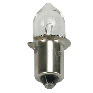Standard .5 Amp 1.25 Inch B3.5 Incandescent 2.38V Mini Flanged Base Clear Miniature Bulb (PR-2)