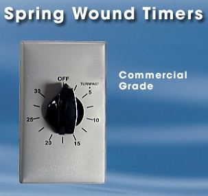 Precision 12 Hour Spring Wound Timer With Brushed Aluminum Wall Plate (PM12H)