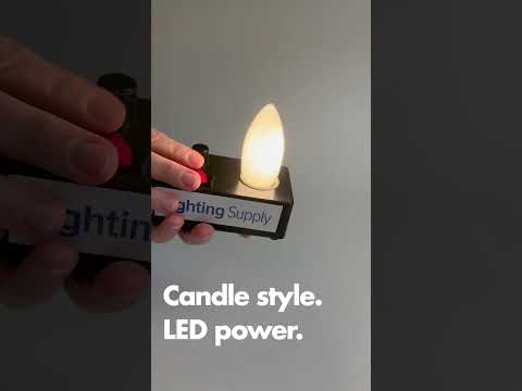 RAB Filament B11 3.3W 40W Equivalent 300Lm E26 90 CRI 2700K Dimmable Frosted (B11-3-E26-927-F-F) VIDEO