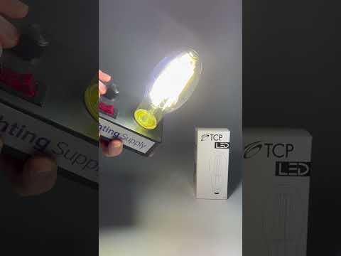 TCP LED High Lumen Filament Lamp ED17 3500K 2500Lm Non-Dimmable E26 Base Clear (FED17N05035E26CL) VIDEO