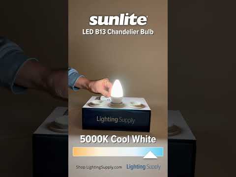 Sunlite ETF/LED/7W/950/6PK 7W LED B13 Decorative Chandelier Light Bulb Dimmable E26 Base Torpedo Frosted 90 CRI 5000K 500Lm 6-Pack (41774-SU)