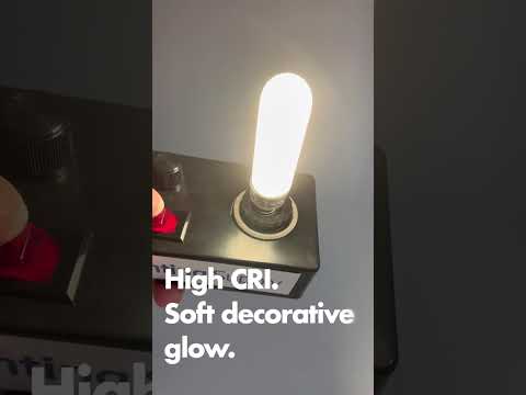 TCP LED Classic Filaments High CRI Decorator Lamp T6 3W 200Lm 2700K E12 Base Dimmable Frost 95 CRI (FT0603D2527EE12FR95) VIDEO