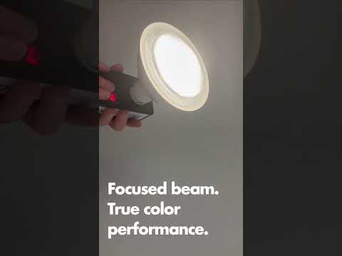 GE LED18DP38ROW930/25 18W LED PAR38 Directional Lamp 120V 1550Lm 3000K 90 CRI Dimmable 25 Degree Beam Angle E26 Base White Housing (93311931) VIDEO