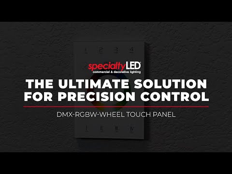 specialtyLED DMX512 Multi-Function RGBW Touch Wheel Controller 4 Zone Control 100-240Vac With Power Adapter (DMX-RGBW-WHEEL)