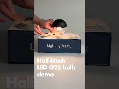 Bulbrite LED5G25/27K/FIL/HB/3 5W LED G25 Filament Bulb E26 Base 2700K 400Lm 120V 90 CRI 320 Degree Beam Angle Dimmable Half Black (776835)