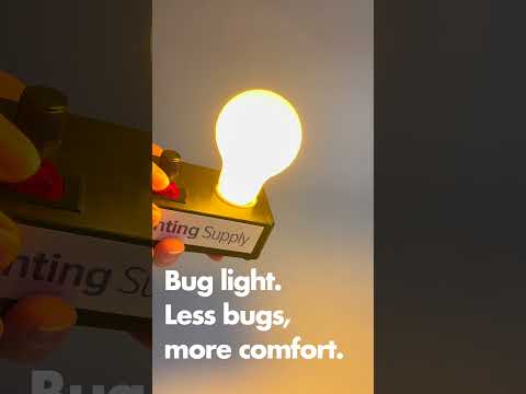 Feit Electric 5W [60W Equivalent] A19 E26 Base Yellow LED Bug Light (A19/BUG/LED/BX) VIDEO