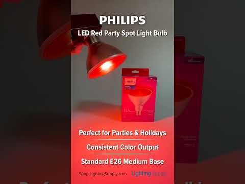 Philips 13.5PAR38/PER/RED/G/E26/ND/ULW 3/1PF 568295 13.5W LED Party Spot PAR38 Lamp Red E26 Base Non-Dimmable (929001306863)