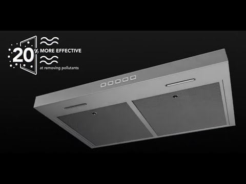 Broan-NuTone Glacier 36 Inch Range Hood 350 MAX Blower CFM 1.5 Sones Stainless Steel (GLA2363SS)