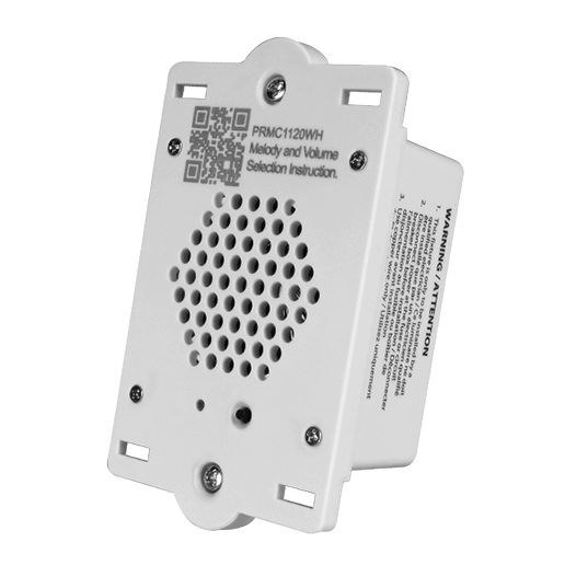 NICOR PrimeChime Plus 2 Mini Electronic Door Chime 120V White (PRMC1120WH)