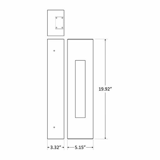 Westgate Manufacturing LED Wall Sconce Wattage Selectable 5W/10W/15W/20W 5000K 120-277V 0-10V Dimming 90 CRI Silver (CRE-MP-02-50K-SIL)