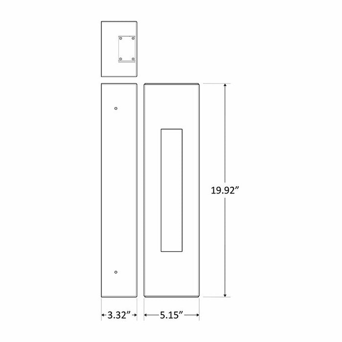 Westgate Manufacturing LED Wall Sconce Wattage Selectable 5W/10W/15W/20W 5000K 120-277V 0-10V Dimming 90 CRI Silver (CRE-MP-02-50K-SIL)